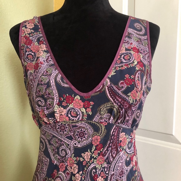 Tova Celine Silk Paisley Purple Dress - Picture 7 of 7